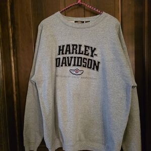Harley-Davidson Classic Gray Crewneck Sweater